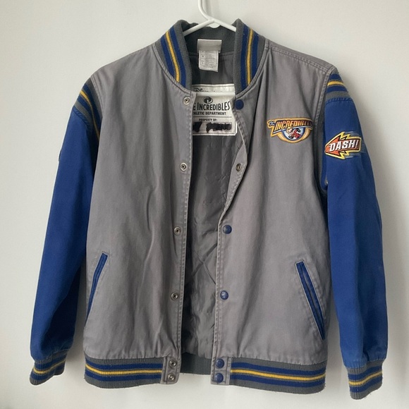 Disney  Store Exclusive The Incredibles Dash Varsity Bomber Jacket Kids Large - Picture 1 of 7